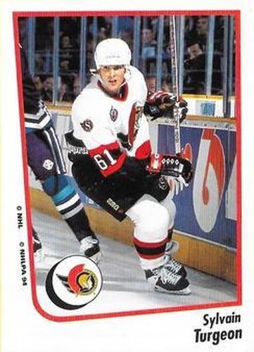 #105 Sylvain Turgeon - Ottawa Senators - 1994-95 Panini Hockey Stickers