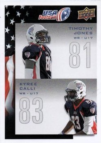 #105 Timothy Jones / Kyree Calli - USA - 2014 Upper Deck USA Football