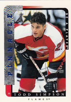 #105 Todd Simpson - Calgary Flames - 1996-97 Pinnacle Be a Player Hockey