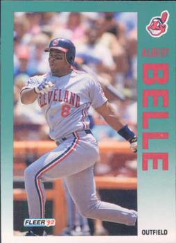 #105 Albert Belle - Cleveland Indians - 1992 Fleer Baseball
