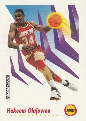 #105 Hakeem Olajuwon - Houston Rockets - 1991-92 SkyBox Basketball