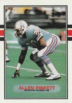 #105 Allen Pinkett - Houston Oilers - 1989 Topps Football
