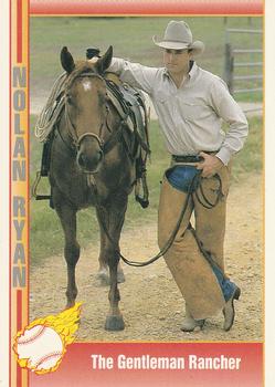 #105 Gentleman Rancher - Texas Rangers - 1991 Pacific Nolan Ryan Texas Express I Baseball