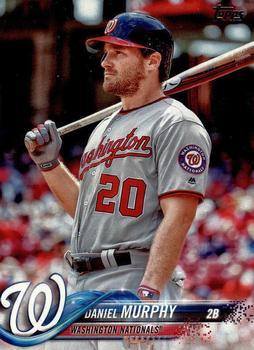 #105 Daniel Murphy - Washington Nationals - 2018 Topps Baseball