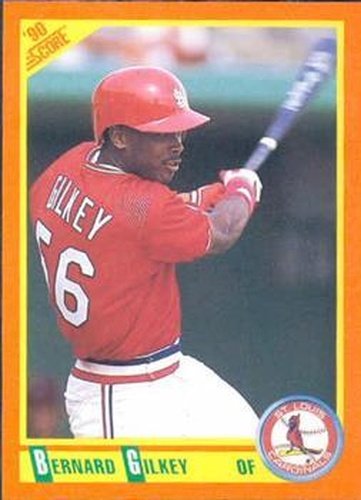 #106T Bernard Gilkey - St. Louis Cardinals - 1990 Score Rookie & Traded Baseball