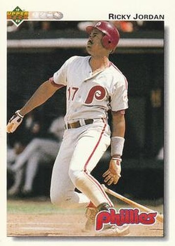 #106 Ricky Jordan - Philadelphia Phillies - 1992 Upper Deck Baseball