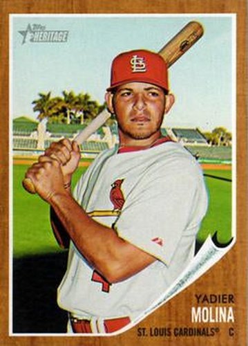 #106 Yadier Molina - St. Louis Cardinals - 2011 Topps Heritage Baseball