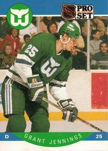 #106 Grant Jennings - Hartford Whalers - 1990-91 Pro Set Hockey