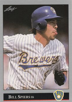 #106 Bill Spiers - Milwaukee Brewers - 1992 Leaf Baseball