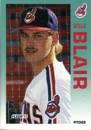 #106 Willie Blair - Cleveland Indians - 1992 Fleer Baseball