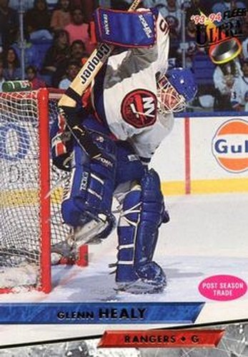#106 Glenn Healy - New York Rangers - 1993-94 Ultra Hockey