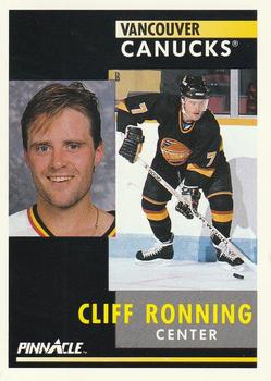 #106 Cliff Ronning - Vancouver Canucks - 1991-92 Pinnacle Hockey