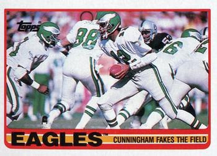 #106 Eagles Team Leaders - Randall Cunningham - Philadelphia Eagles - 1989 Topps Football