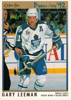 #106 Gary Leeman - Toronto Maple Leafs - 1991-92 O-Pee-Chee Premier Hockey