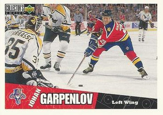 #106 Johan Garpenlov - Florida Panthers - 1996-97 Collector's Choice Hockey