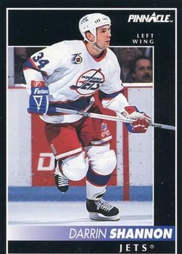 #106 Darrin Shannon - Winnipeg Jets - 1992-93 Pinnacle Canadian Hockey