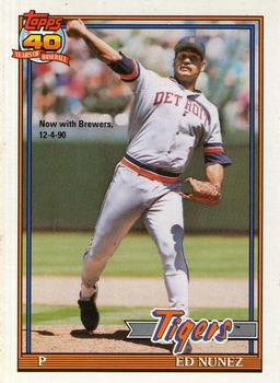 #106 Ed Nunez - Milwaukee Brewers - 1991 O-Pee-Chee Baseball