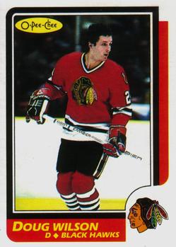 #106 Doug Wilson - Chicago Blackhawks - 1986-87 O-Pee-Chee Hockey