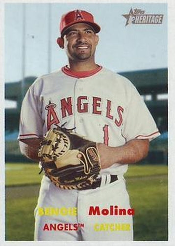 #106 Bengie Molina - Los Angeles Angels - 2006 Topps Heritage Baseball