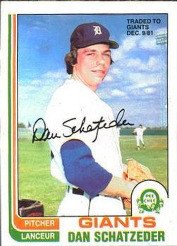 #106 Dan Schatzeder - San Francisco Giants - 1982 O-Pee-Chee Baseball