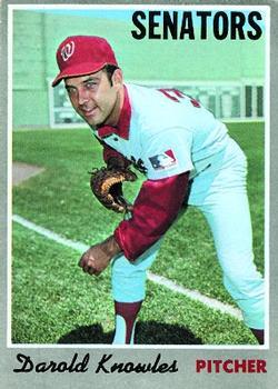 #106 Darold Knowles - Washington Senators - 1970 Topps Baseball