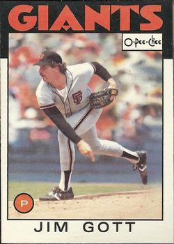 #106 Jim Gott - San Francisco Giants - 1986 O-Pee-Chee Baseball