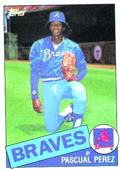 #106 Pascual Perez - Atlanta Braves - 1985 Topps Baseball