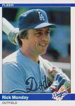 #106 Rick Monday - Los Angeles Dodgers - 1984 Fleer Baseball