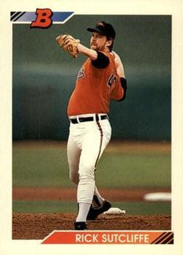 #106 Rick Sutcliffe - Baltimore Orioles - 1992 Bowman Baseball