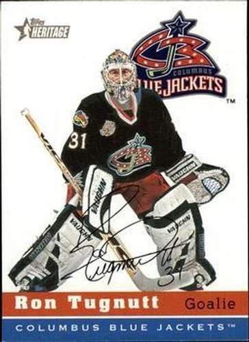 #106 Ron Tugnutt - Columbus Blue Jackets - 2000-01 Topps Heritage Hockey