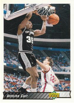 #106 Antoine Carr - San Antonio Spurs - 1992-93 Upper Deck Basketball