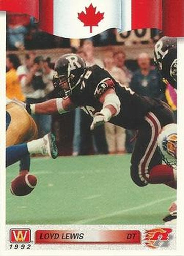 #106 Loyd Lewis - Ottawa Rough Riders - 1992 All World CFL Football