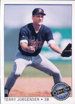 #106 Terry Jorgensen - Minnesota Twins - 1993 O-Pee-Chee Premier Baseball