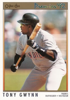 #106 Tony Gwynn - San Diego Padres - 1992 O-Pee-Chee Premier Baseball