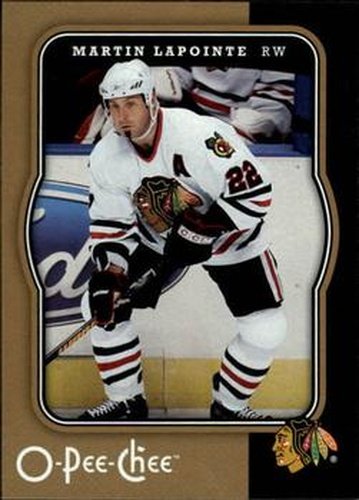 #106 Martin Lapointe - Chicago Blackhawks - 2007-08 O-Pee-Chee Hockey