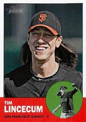 #106a Tim Lincecum - San Francisco Giants - 2012 Topps Heritage Baseball
