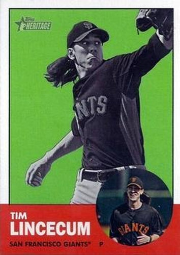 #106b Tim Lincecum - San Francisco Giants - 2012 Topps Heritage Baseball