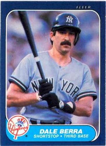 #100 Dale Berra - New York Yankees - 1986 Fleer Baseball