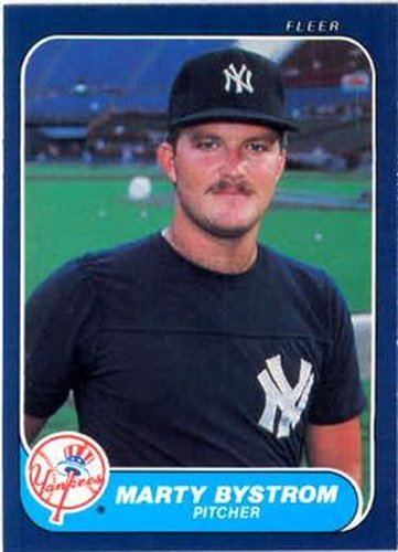 #102 Marty Bystrom - New York Yankees - 1986 Fleer Baseball
