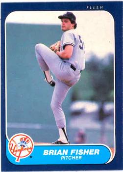 #104 Brian Fisher - New York Yankees - 1986 Fleer Baseball