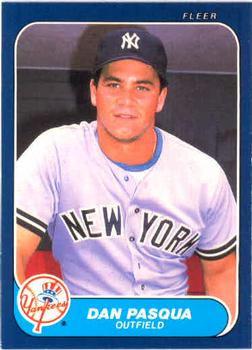 #114 Dan Pasqua - New York Yankees - 1986 Fleer Baseball