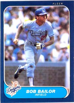 #124 Bob Bailor - Los Angeles Dodgers - 1986 Fleer Baseball