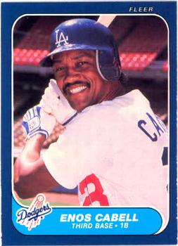 #126 Enos Cabell - Los Angeles Dodgers - 1986 Fleer Baseball