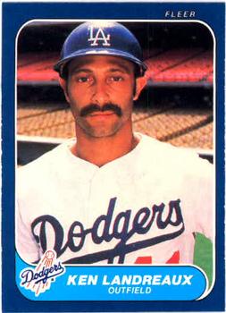 #134 Ken Landreaux - Los Angeles Dodgers - 1986 Fleer Baseball