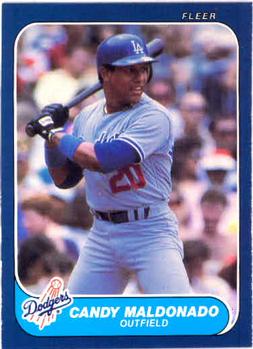 #136 Candy Maldonado - Los Angeles Dodgers - 1986 Fleer Baseball