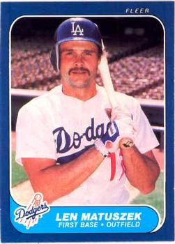 #138 Len Matuszek - Los Angeles Dodgers - 1986 Fleer Baseball