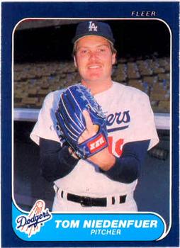 #139 Tom Niedenfuer - Los Angeles Dodgers - 1986 Fleer Baseball