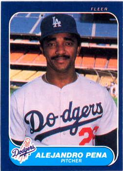 #140 Alejandro Pena - Los Angeles Dodgers - 1986 Fleer Baseball