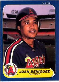 #148 Juan Beniquez - California Angels - 1986 Fleer Baseball