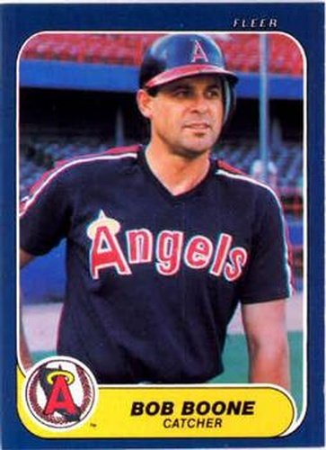 #149 Bob Boone - California Angels - 1986 Fleer Baseball